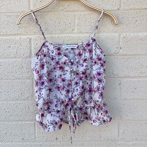 Cupcakes & Cashmere white and pink floral top